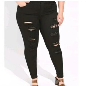 Torrid Distressed Bombshell Skinny Jeans